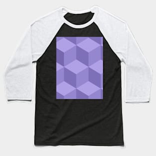 Geometric box purple Baseball T-Shirt